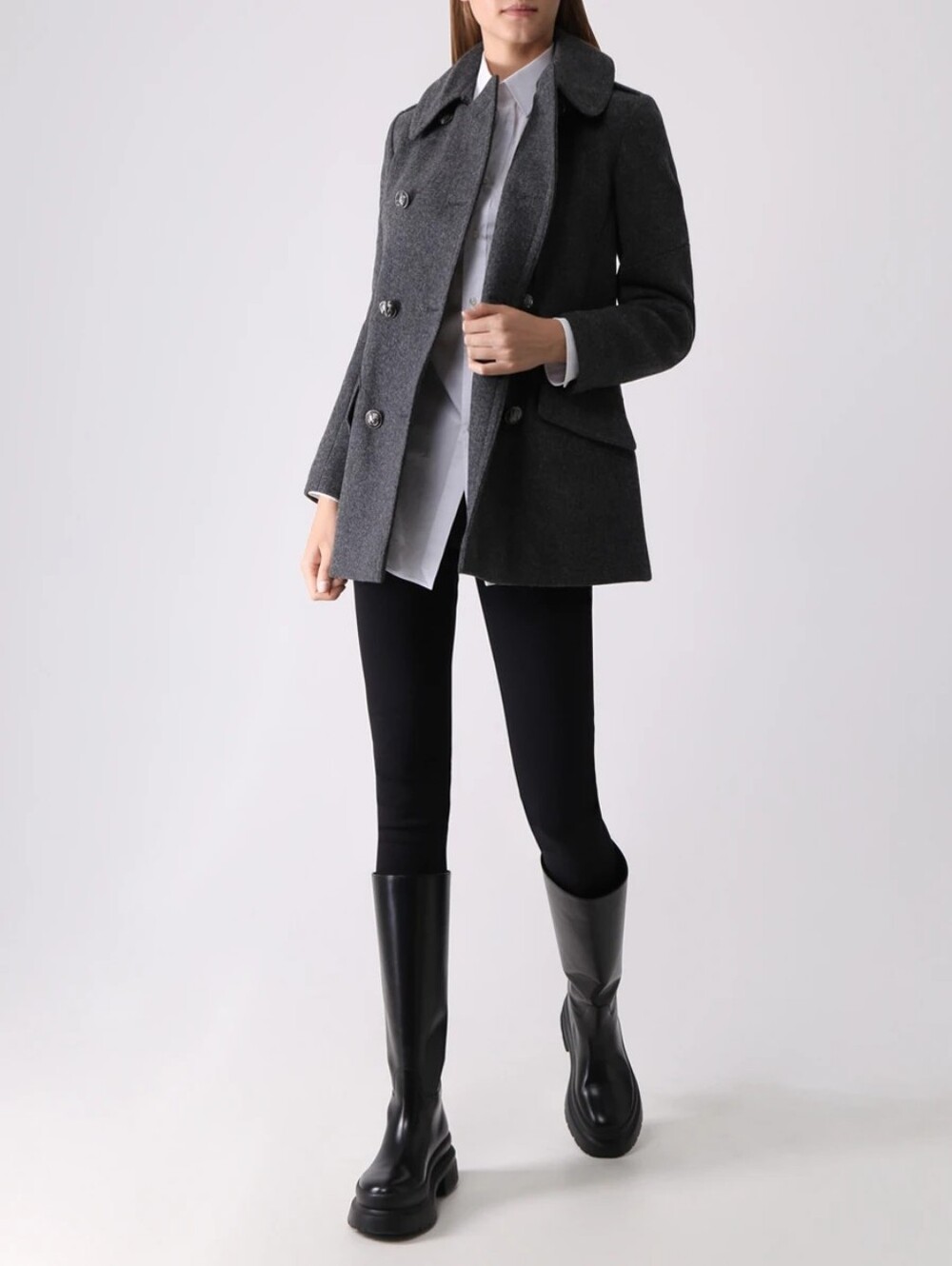 Belstaff Wool Peacoat Women's 6 Double Breasted Preppy Career Academia